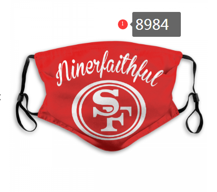 2020 NFL San Francisco 49ers Dust mask with filter->nfl dust mask->Sports Accessory